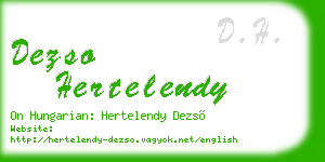dezso hertelendy business card