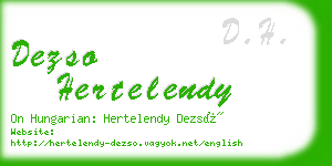 dezso hertelendy business card